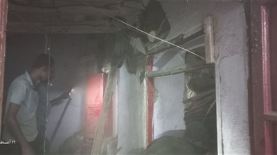 انهيار جزئي لمنزل مكون من 3 طوابق في سوهاج