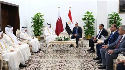 رئيس الوزراء يستقبل نظيره القطري لبحث سبل تعزيز التعاون المشترك في المجالات المختلفة