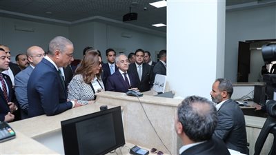 وزيرا العدل والتنمية المحلية والبيئة ومحافظ الجيزة يشهدون تشغيل فرع توثيق الودي بالصف