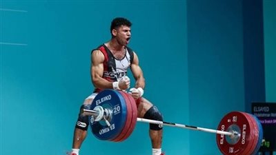 الذهبية الثانية لـ عبد الرحمن يونس في رفع الأثقال بدورة ألعاب البحر المتوسط