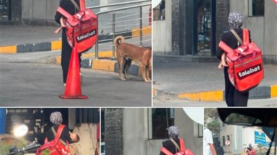 بساعد زوجي.. أول تعليق من مندوبة التوصيل صاحبة صورة احتضان صغيرها الرضيع