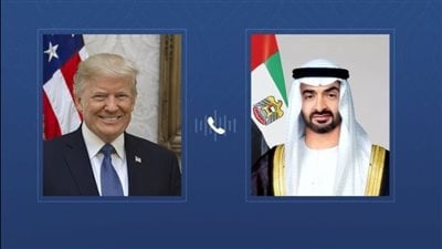 الشيخ محمد بن زايد يبحث مع ترامب هاتفيًا التطورات في المنطقة