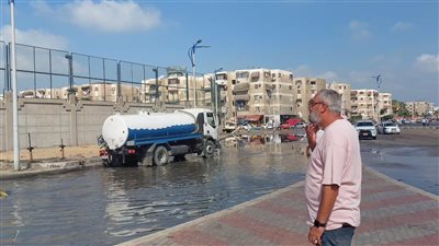 تسريب بخط طرد محطة صرف أم القرى بحي الضواحي ببورسعيد.. والأجهزة التنفيذية تكثف جهودها