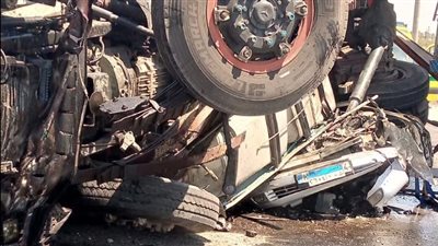 إصابة 4 أشخاص في تصادم عدة سيارات بالإسماعيلية