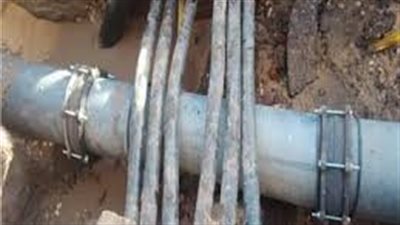 إصلاح أعطال بخطي مياه في قريتي الجلابية وعزبة سليمان ببني سويف