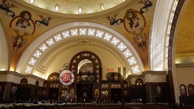 بدء الصلوات التحضيرية لقداس عيد الميلاد بكاتدرائية العاصمة الإدارية (فيديو)