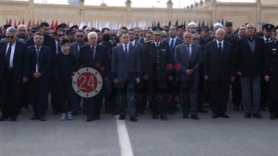 وزير الداخلية يتقدم مشيعي جنازة المقدم رامي هلال شهيد حادث الدرب الأحمر