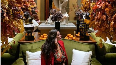 وسط الأشجار.. ياسمين صبري تهنئ جمهورها بالسنة الجديدة: 