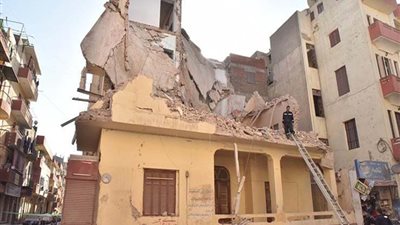 مصرع 3 أشخاص فى انهيار  منزل من طابقين بسوهاج 