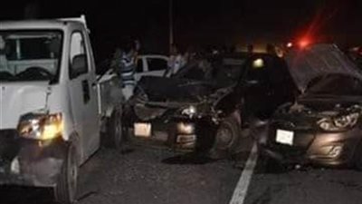 مصرع وإصابة 9 أشخاص في حادث تصادم على الطريق الصحراوي الشرقي بسوهاج
