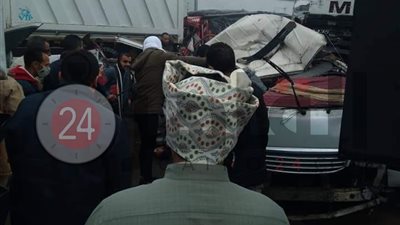 مصرع وإصابة 13 مواطن في حادث مروع على الطريق الأقليمي بالمنوفية (صور وفيديو)