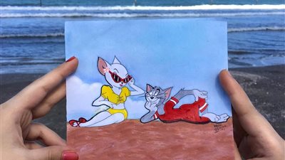 رسامة بدرجة طبيبة.. ميرال أسامة تحول كل ماتراه عيناها إلى لوحة فنية (صور)