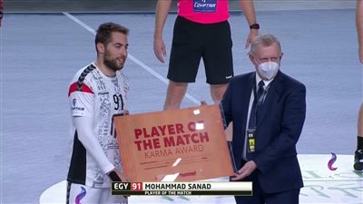 مونديال اليد.. محمد سند يفوز بجائزة رجل مباراة مصر والسويد