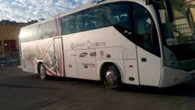 وصول حافلة الزمالك لاستاد بتروسبورت استعدادا لمواجهة الجونة