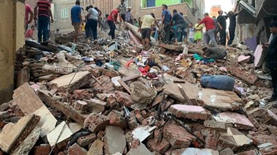 حصيلة انهيار عقار المحلة الكبرى (تفاصيل)