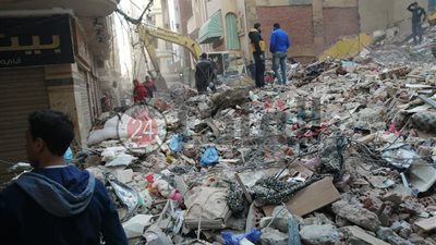 حصيلة انهيار عقار المحلة الكبرى