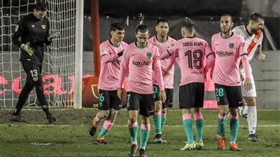 برشلونة يهزم فاليكانو بثنائية ويتأهل لربع نهائي كأس ملك إسبانيا 