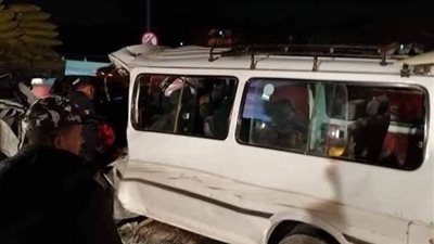 إصابة 6 أشخاص في حادث تصادم بين 4 سيارات على الطريق الزراعي ببنها 