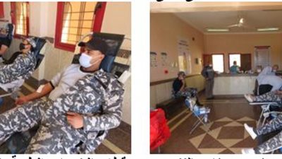 حملة للتبرع بالدم بمشاركة الضباط والأفراد والمجندين بجنوب سيناء