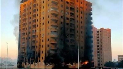 قرار عاجل من النيابة ضد صاحب برج الطريق الدائري بعد احتراقه