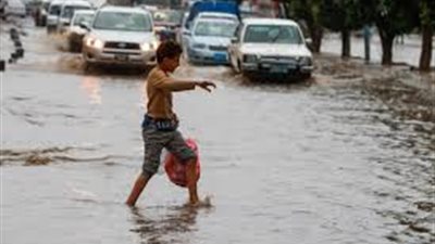 غلق طريق الزعفرانة اتجاه العين السخنة بسبب السيول