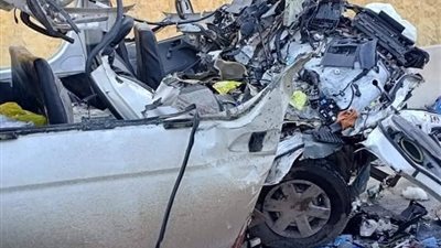 مصرع 11 شخصًَا في حادث تصادم  بطريق الكريمات.. بينهم عروسان (صور)