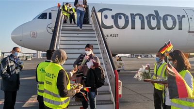 مطار الغردقة يستقبل أولى رحلات شركة Condor للطيران القادمة من فرانكفورت (صور)