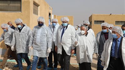 وزير الزراعة ومحافظ الفيوم يتفقدان المشروع القومي لإنتاج البيض الخالي من المسببات المرضية