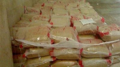 شرطة التموين تضبط 12 طن مكرونة مجهولة المصدر قبل بيعها بالأسواق 