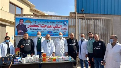 علاج وتحصين 937 رأس ماشية في قافلة بيطرية بقرية الزهويين بالقليوبية