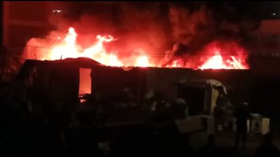 ننشر أول فيديو لحريق مخزن خردة بطنطا بسبب انفجار 6 أنابيب بوتاجاز 