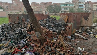 خلاف بين صاحب مخزن الخردة وبائع وراء انفجار مخزن خردة بطنطا 