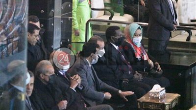 وزير الرياضة يدعم الأهلي أمام المريخ السوداني من ستاد القاهرة (صور)