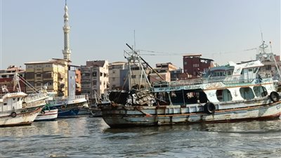 استمرار غلق بوغاز عزبة البرج أمام حركة الصيد بسبب نوة الشمس الصغيرة 