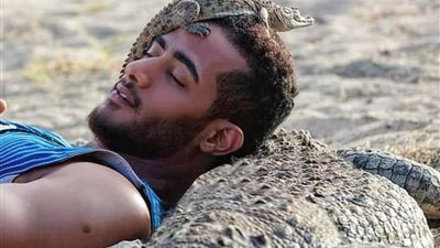 كلاكيت ثاني مرة.. محمد رمضان مع التماسيح في كواليس 