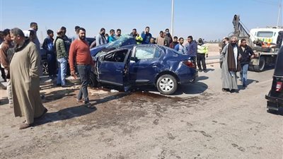 وفيات وإصابات في تصادم ملاكي ونقل بالمنيا (صور)