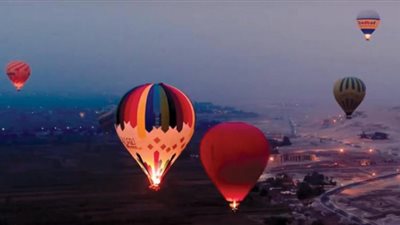 شركات البالون الطائر تسير 9 رحلات سياحية بسماء الأقصر اليوم