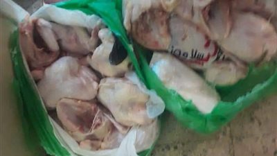 ضبط 72 كيلو لحوم ودواجن وكبدة غير صالحة للاستخدام الآدمي بأسيوط 
