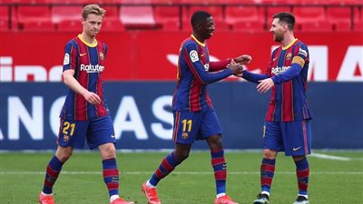 برشلونة يحتل وصافة الدوري الإسباني بثنائية في إشبيلية