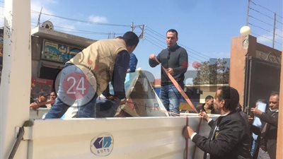 وصول تمثال شبيه أبو الهول إلى متحف آثار الإسماعيلية القومي لإعادة ترميمه (صور)