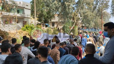 تشييع جثمان أحد طلاب الكلية الحربية المتوفي في انقلاب سيارة ملاكي بطنطا (صور ) 