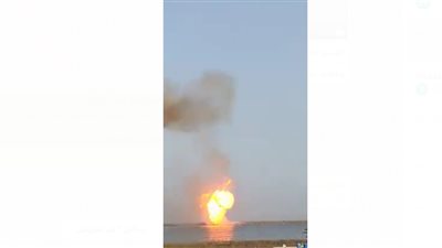 انفجار خط غاز بطريق الإسكندرية- رشيد الدائري (فيديو)