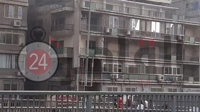 ننشر فيديو حريق في أحد العقارات المجاورة لنادي الزمالك