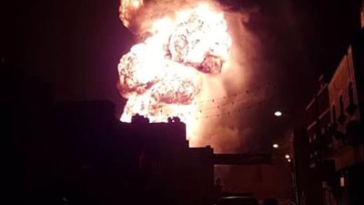  انفجار سيارة محملة بأسطوانات الغاز بأسيوط (فيديو)