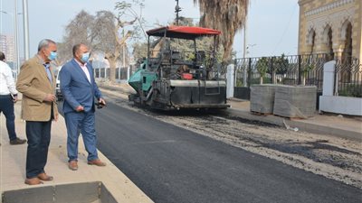 محافظ القليوبية: رصف شارع جامع ناصر  ببنها ضمن تطوير  كورنيش النيل بتكلفة 38 مليون جنيه (صور)