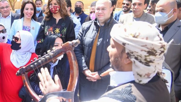 جانب من استقبال وزيرة