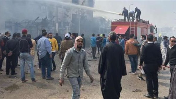 حريق مصنع العبور