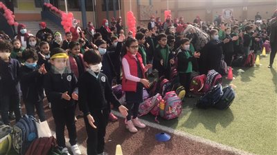إقبال متوسط مع بدء استئناف الدراسة بالتيرم الثاني في القليوبية (صور)