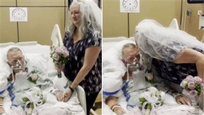أمريكي يتزوج على فراش الموت قبل وفاته بـ3 أيام بعد إصابته بكورونا (صور)