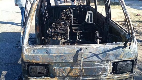 السيارة بعد الحريق